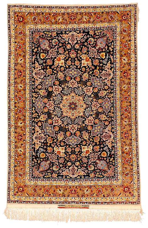 Isfahan Rugs: The Kimble Sarraf Mamoury Isfahan Rug mid-20th century lot 75