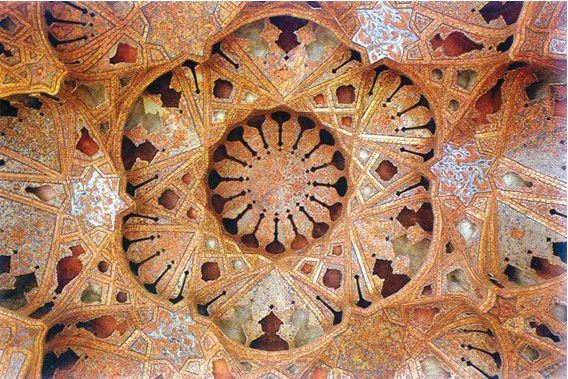 Music hall of Ali Qapoo Palace in Isfahan