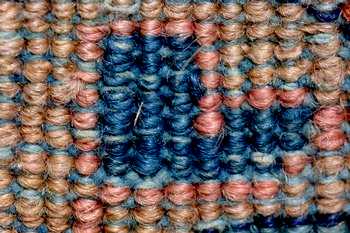 Sarouk Rugs: Blue Field Sarouk Carpet - Back