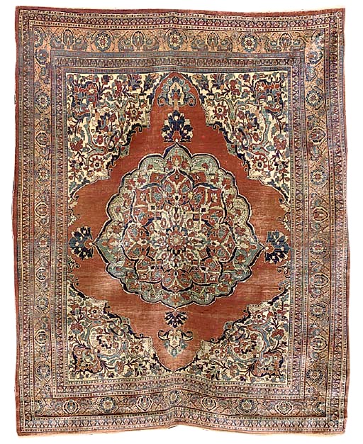 Tabriz Rugs: Antique Silk Tabriz Rug C. 1890 Lot 74 Tabriz Rugs: Antique Silk Tabriz Rug C. 1890 Lot 74